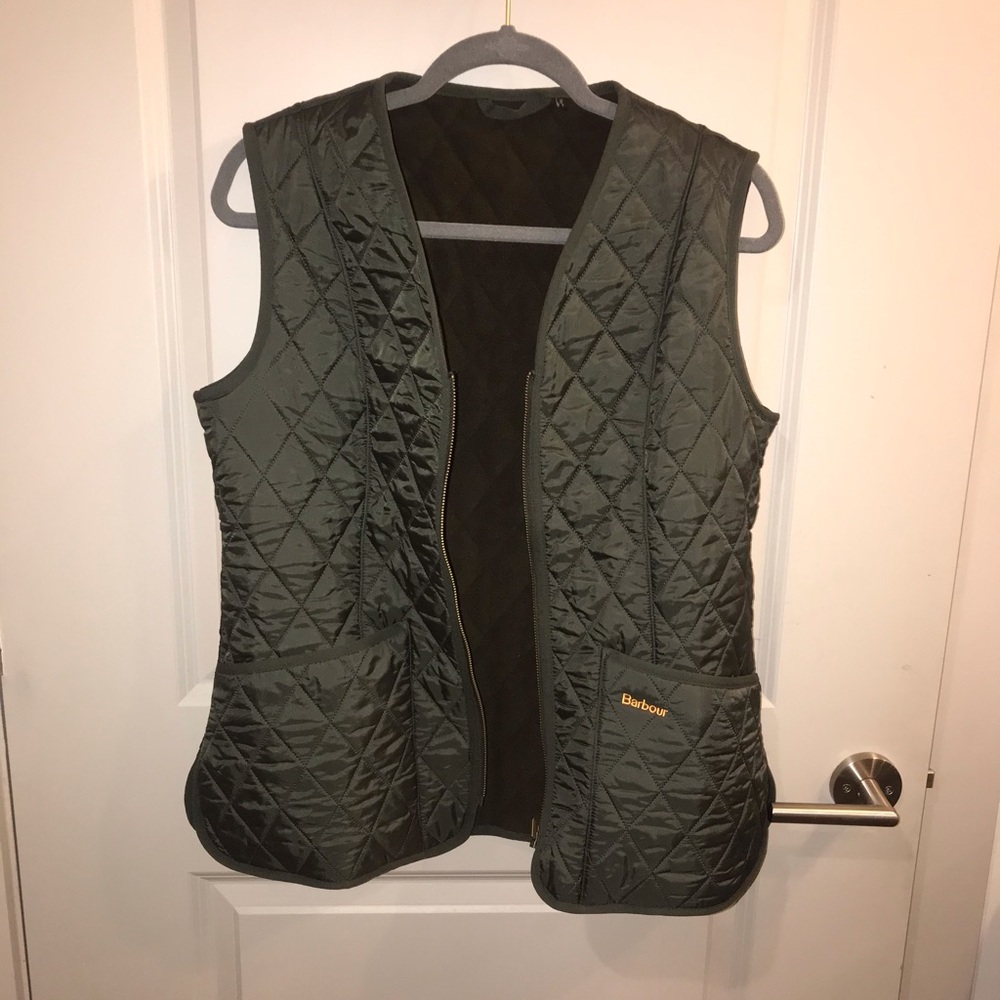 Women’s Olive Barbour Fleece Liner, Size 10 US